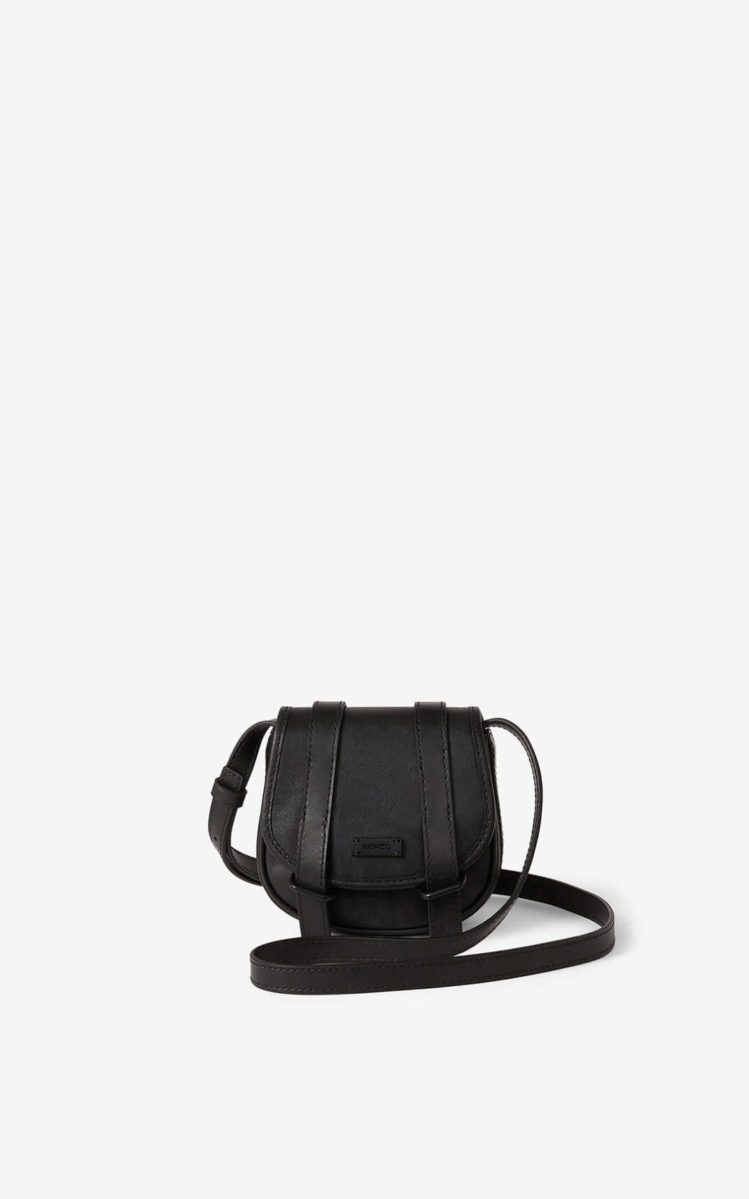 Sac Messenger Kenzo Courier mini Cuir Femme Noir | MTJA-07348